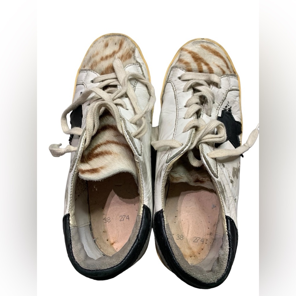 Golden Goose “Destroyed Zebra” pony hair sneakers - Picture 4 of 15